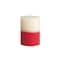 Hello Honey® 4" Red & Cream Unscented Pillar Candle